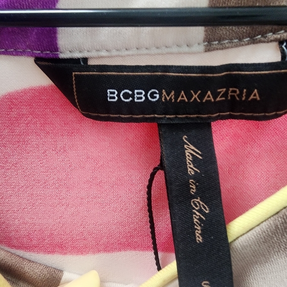 BCBGMaxAzria Multicolor Dress with Pink and Purple Accents - Picture 4 of 5